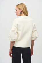 Load image into Gallery viewer, Joseph Ribkoff - Cream Sweater Style Puff Sleeve Jacket
