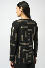 Load image into Gallery viewer, Geometric Contrast Collarless Jacket
