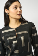 Load image into Gallery viewer, Geometric Contrast Collarless Jacket
