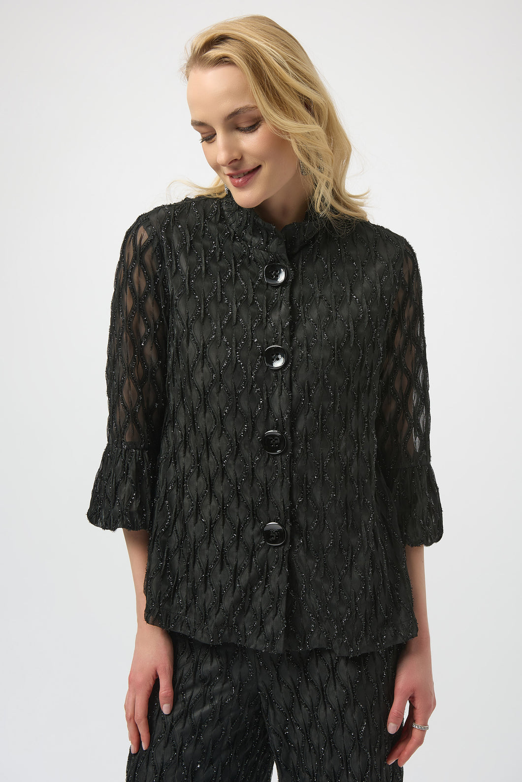 Elegant Textured Black Jacket
