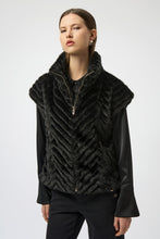Load image into Gallery viewer, Black Faux Fur Zip Body Warmer
