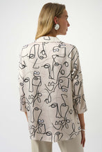 Load image into Gallery viewer, Abstract Black &amp; Beige Tunic Top
