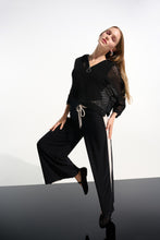 Load image into Gallery viewer, Silky Knit Colour Block Wide-Leg Pull-On Pants
