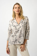 Load image into Gallery viewer, Abstract Black &amp; Beige Tunic Top
