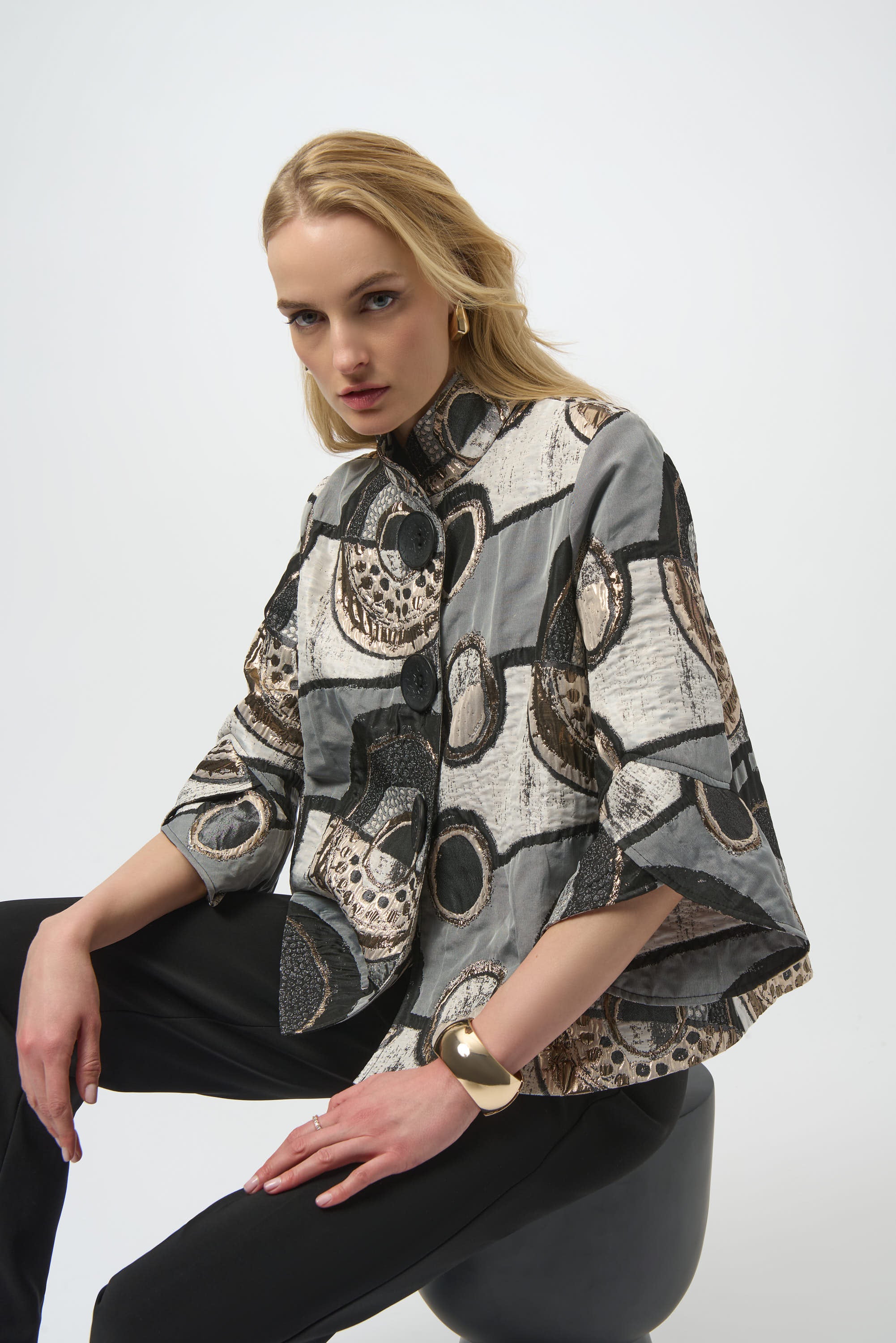Joseph Ribkoff Art Deco Statement Jacket – Elaine Plus Sizes