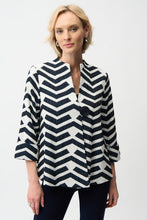 Load image into Gallery viewer, Joseph Ribkoff Geometric Collared Casual Shirt

