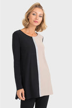 Load image into Gallery viewer, Joseph Ribkoff Black/Beige Tunic Style Top
