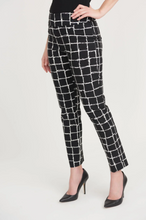 Load image into Gallery viewer, Joseph Ribkoff Black &amp; White Patterned Trousers
