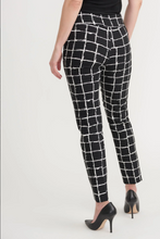 Load image into Gallery viewer, Joseph Ribkoff Black &amp; White Patterned Trousers
