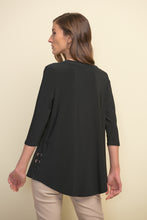 Load image into Gallery viewer, Joseph Ribkoff - Black Tie Up Blouse
