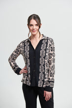 Load image into Gallery viewer, Joseph Ribkoff- Black &amp; White Pattern Buttoned Shirt

