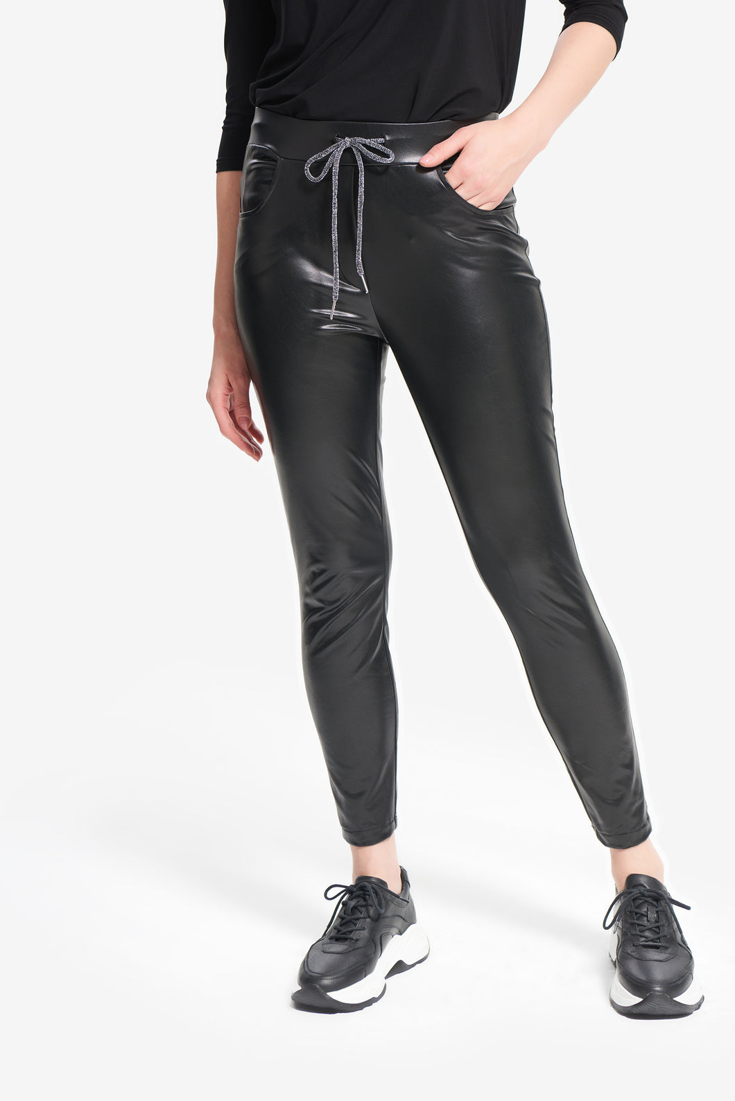 Joseph Ribkoff - Faux Leather Look Trousers