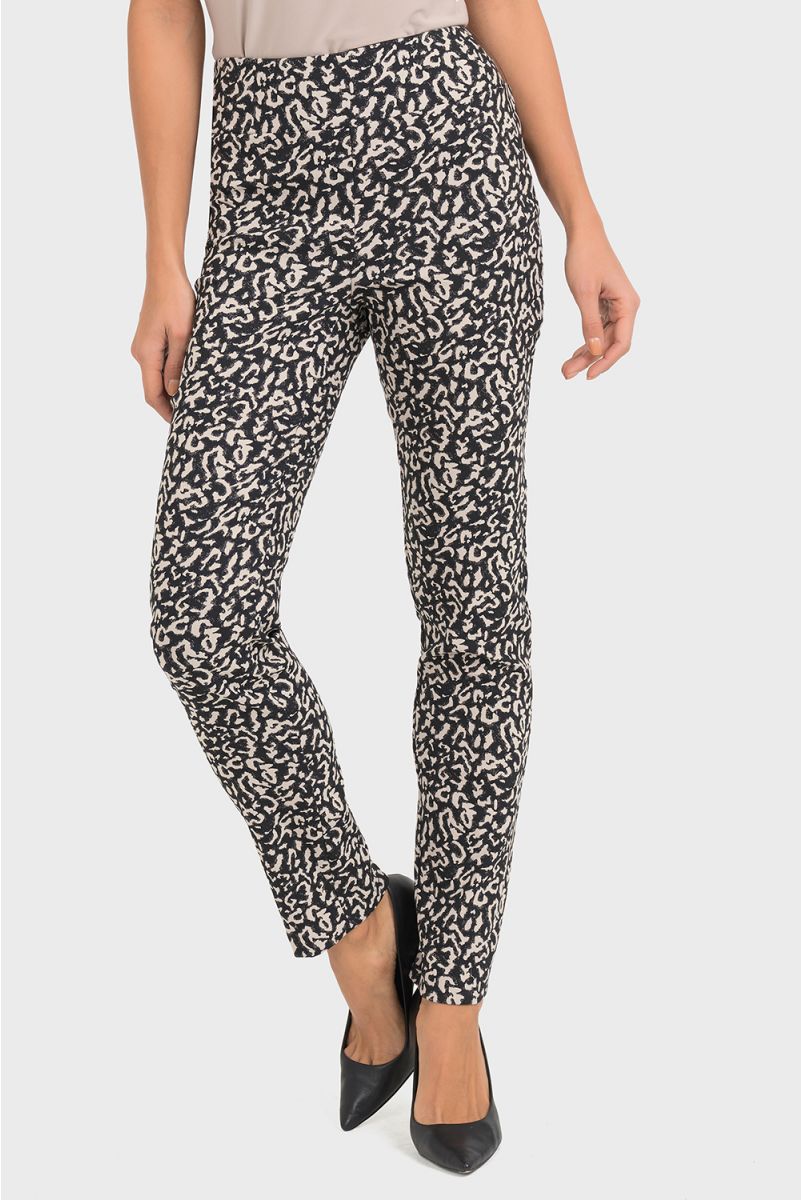 Joseph Ribkoff Leopard Print Pattern Trousers